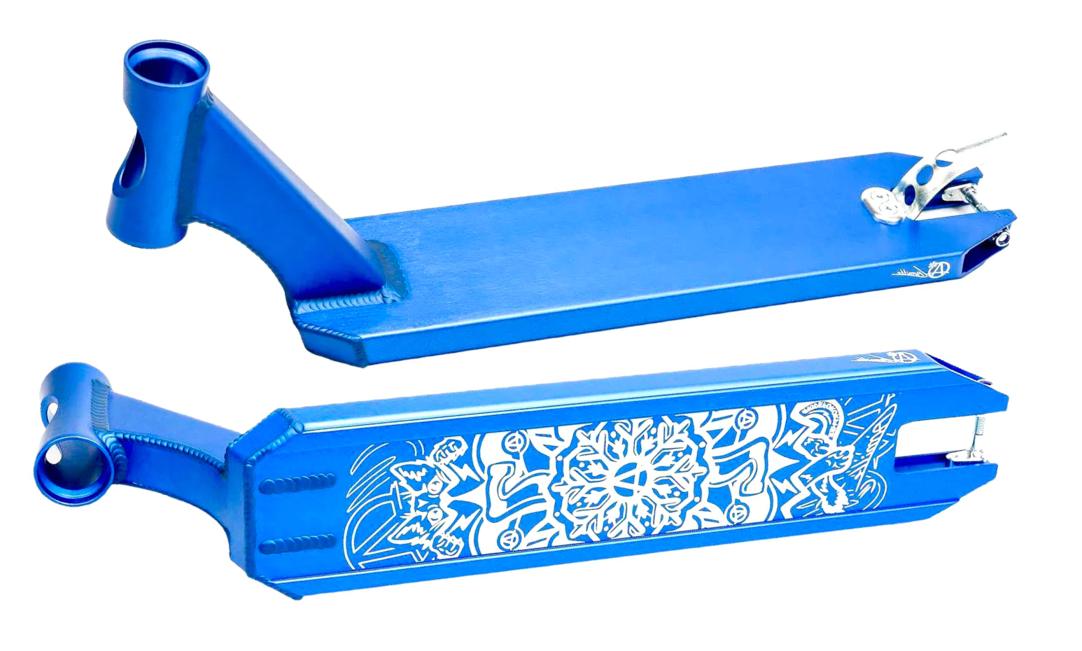 An image of Apex Pro Camille Bonnet Signature Blue Scooter Deck – 22.8” x 4.5”