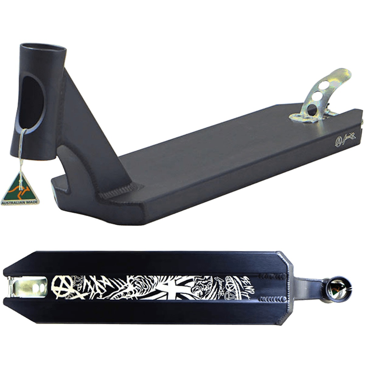 An image of Apex Pro Jamie Hull Black Scooter Deck – 22.8”/580mm X 5.5”/140mm