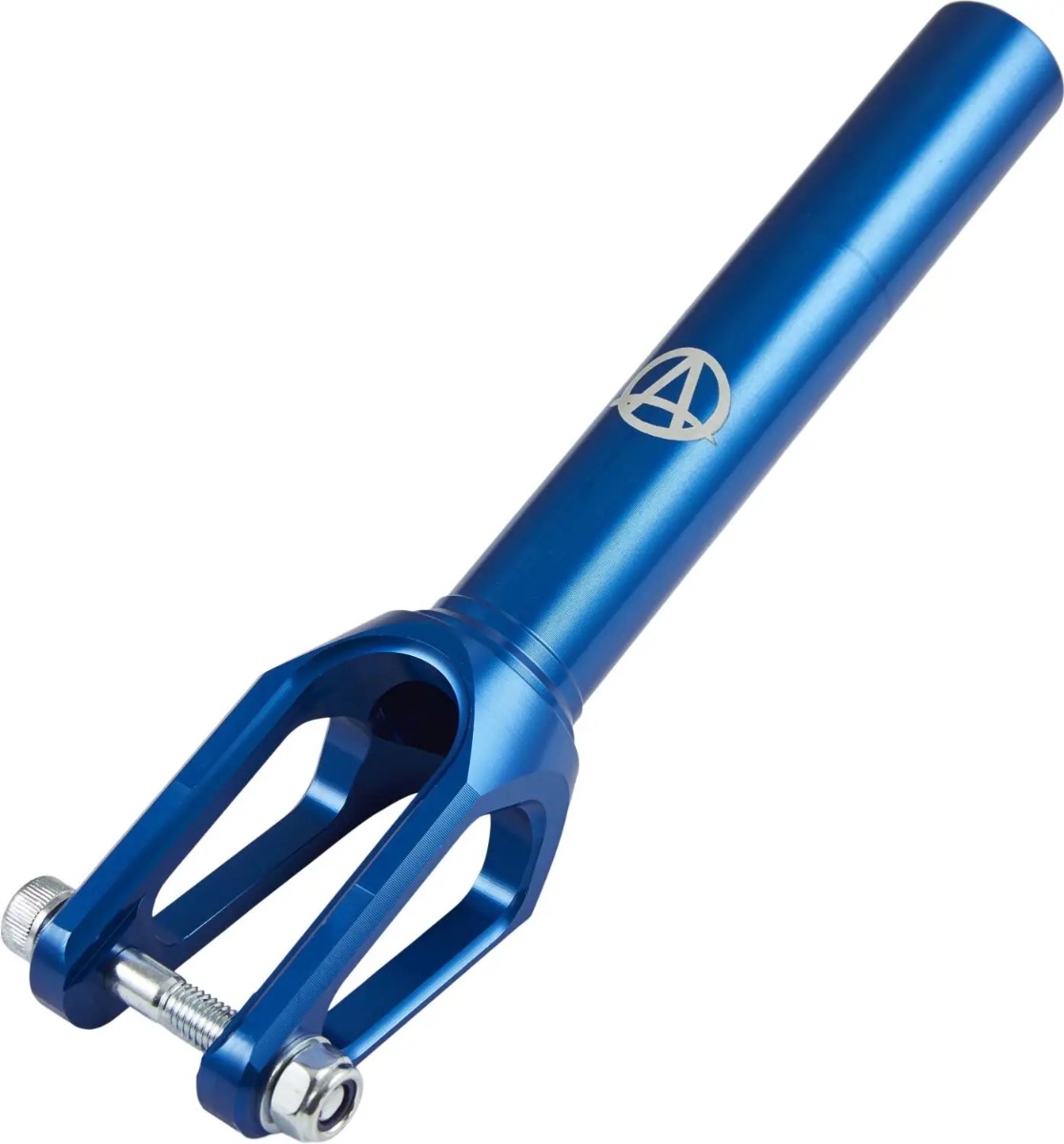 An image of Apex Quantum Lite 110mm SCS HIC Blue Scooter Forks