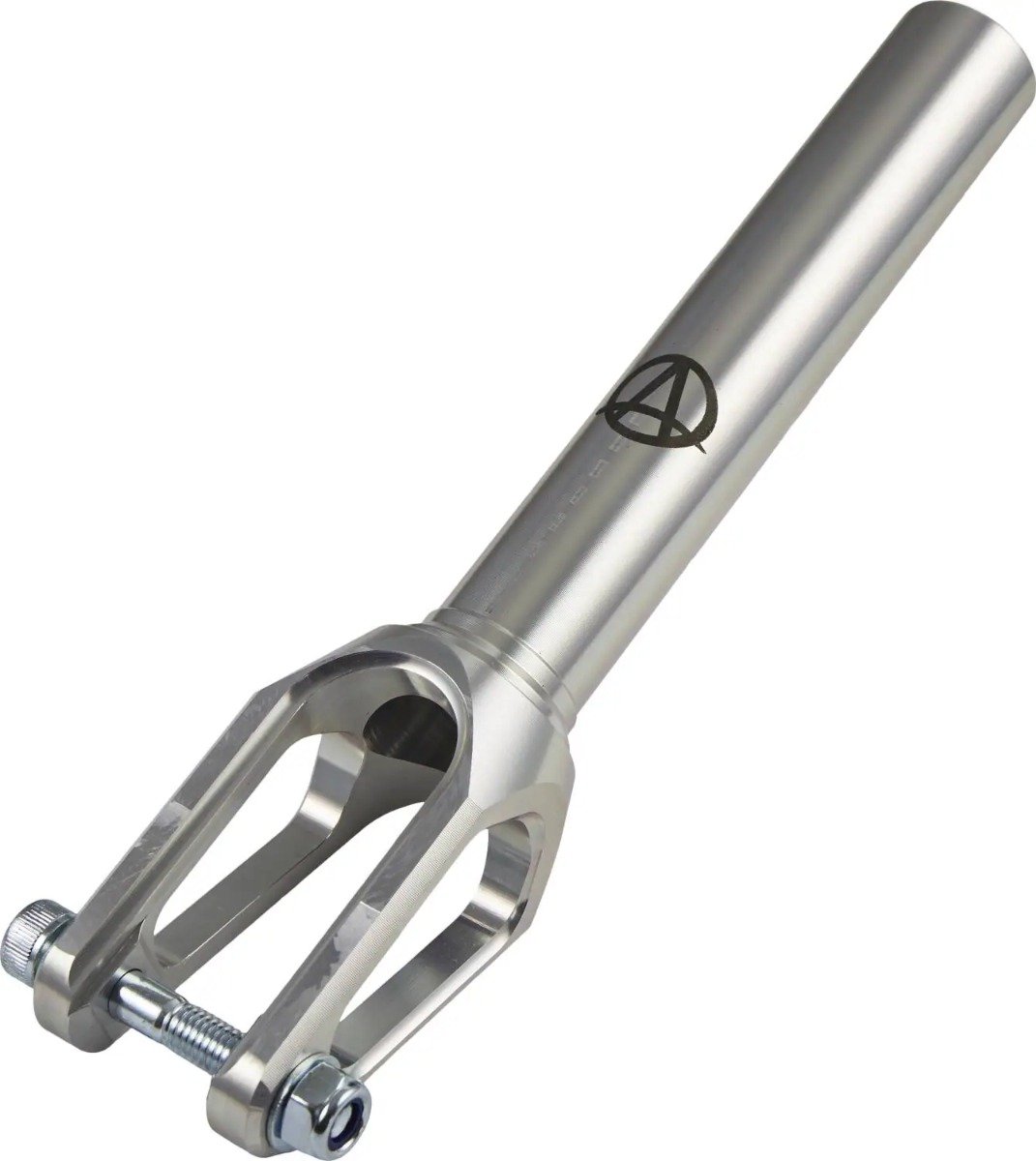 An image of Apex Quantum Lite 110mm SCS/HIC Raw Silver Scooter Forks