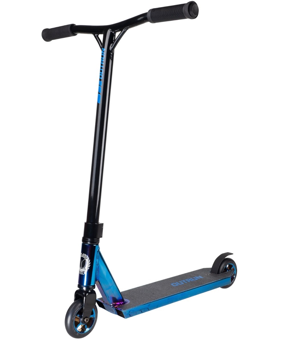 An image of Blazer Pro Outrun 2 FX Complete Pro Stunt Scooter - Blue Chrome