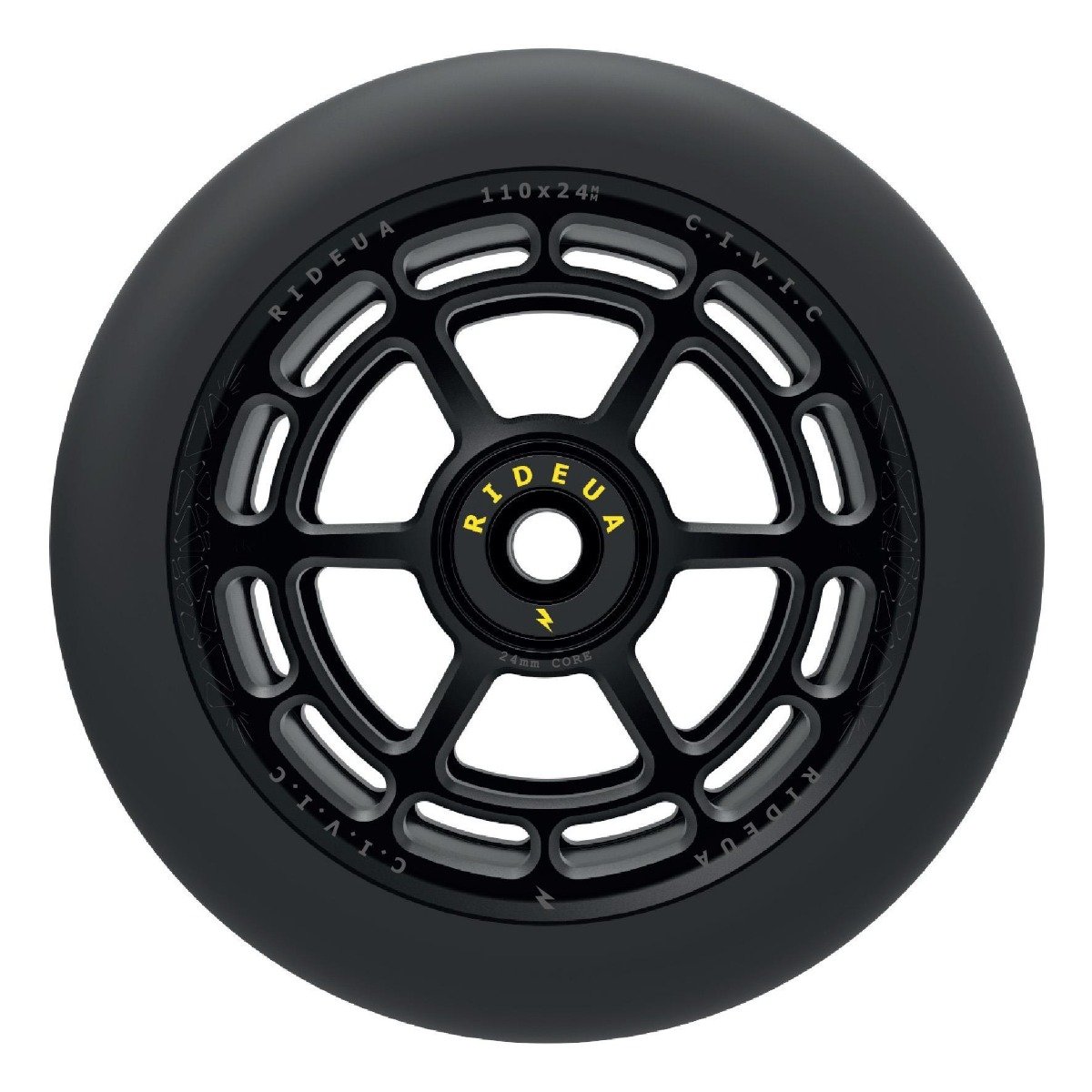 An image of Urbanartt Civic Scooter Wheels - 110mm - Black