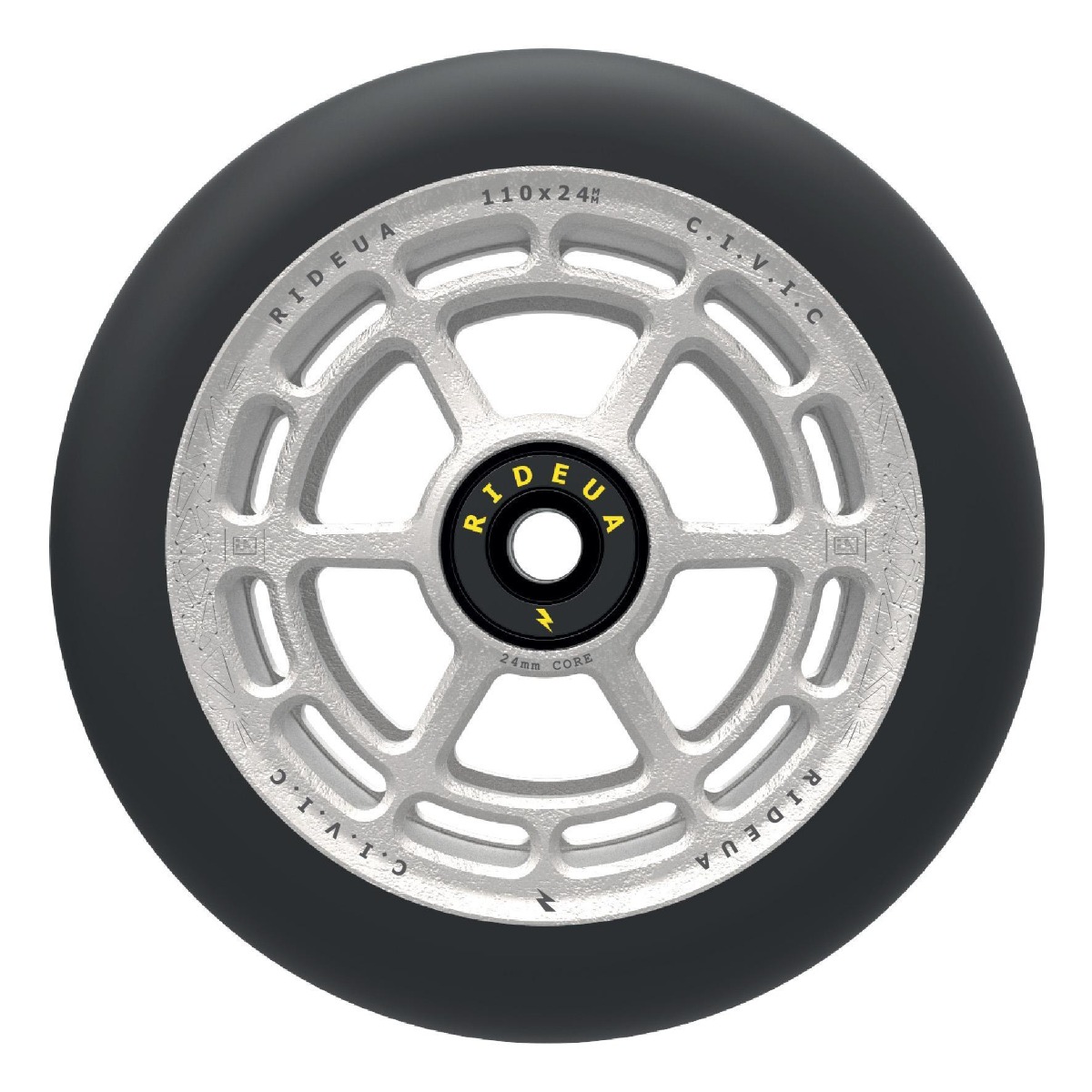 An image of Urbanartt Civic Scooter Wheels - 110mm - Stone/Black