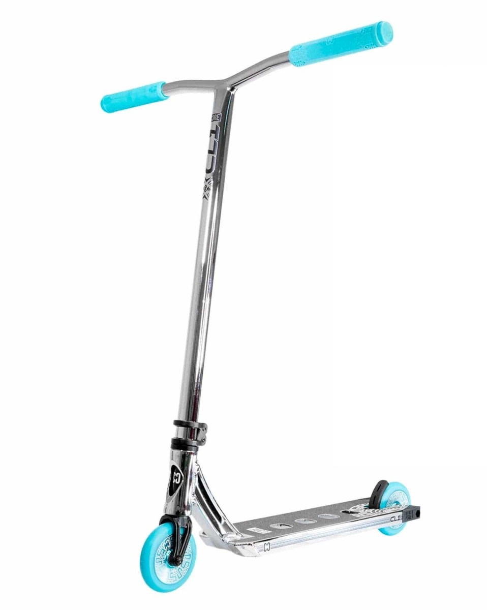 An image of CORE CL1 Complete Stunt Scooter – Chrome / Teal