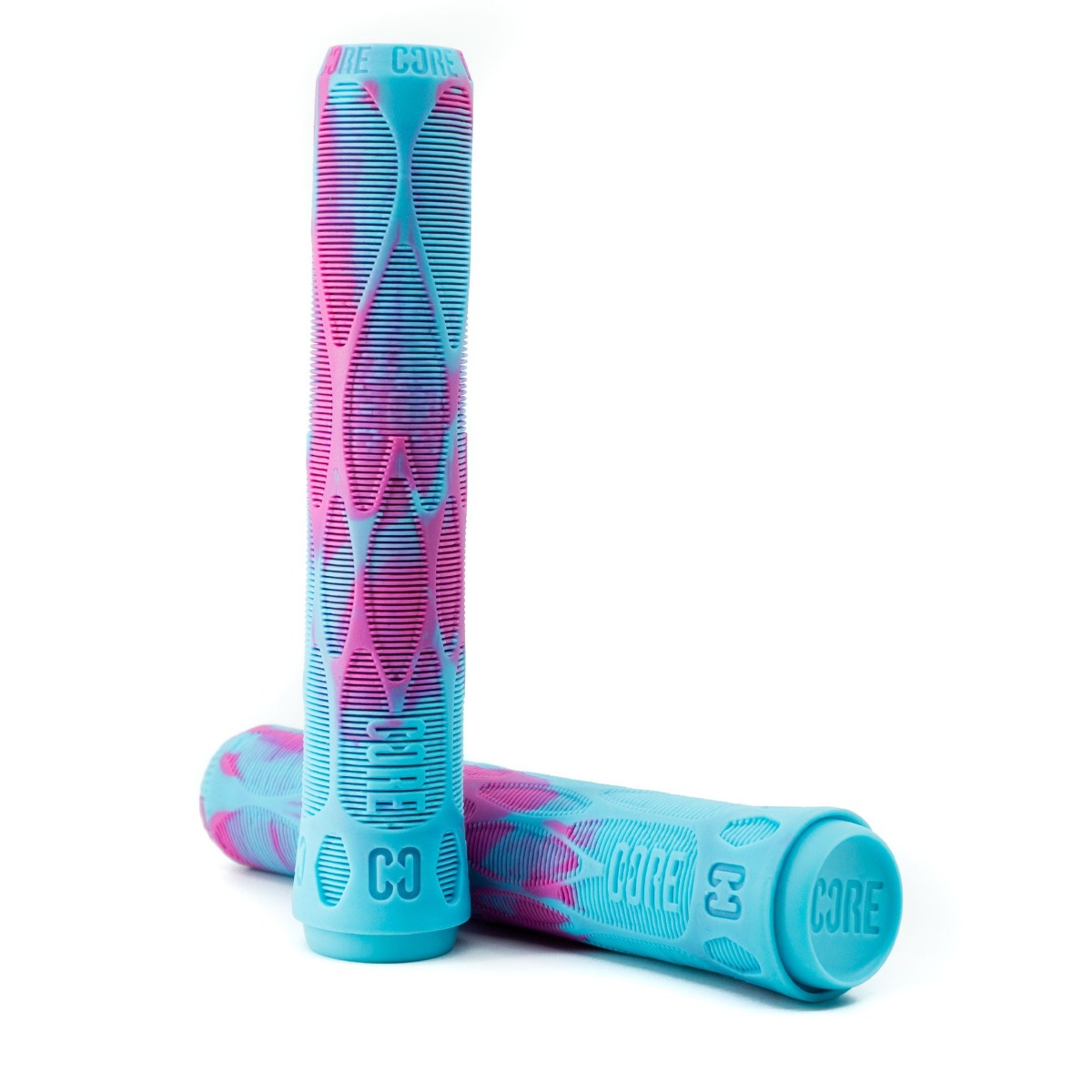 An image of Core 170mm Pro Scooter Grips - Refresher Blue / Pink