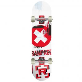 Rampage Glitch Logo Complete Skateboard Multi 8" 