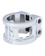 Oath Cage V2 Double Scooter Clamp – Silver Polished Chrome