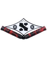Sacrifice Spy Flangeless Scooter Bar Grips with Bar Ends - Black / Red