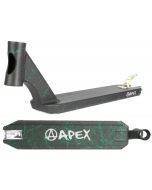 Apex Pro Scooter Splash Black Green Scooter Deck - 22.8”/580mm x 4.5”/114mm