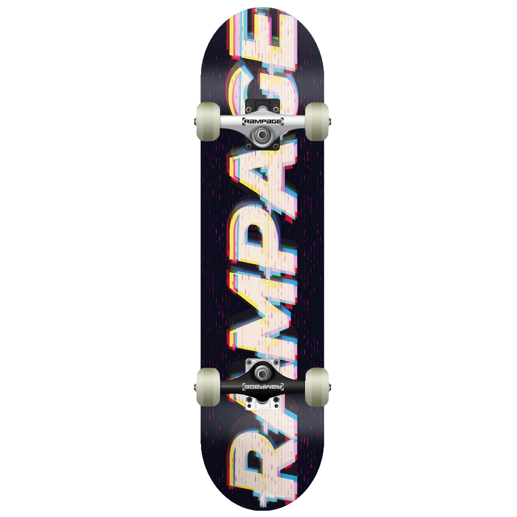 Rampage bloccato su teschio skateboard completo 8" 