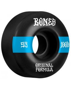 Bones 100's #14 V4 Wide Skateboard Wheels - Black