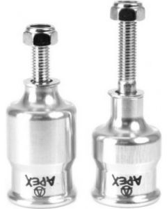 Apex Coopegs Stunt Scooter Pegs - Raw Silver