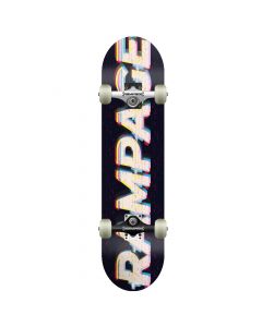 Rampage Glitch Logo Multi 8" Complete Skateboard
