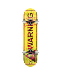 Rampage Glitch Warning Yellow 8" Complete Skateboard