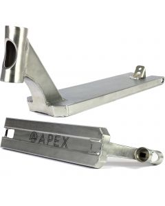 Apex Pro Raw Polished Silver Wide Boxed Street Pro Scooter Deck – 600mm/23.6" or 620mm/24.4" X 5"/127mm