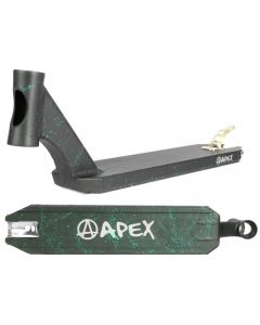 Apex Pro Scooter Splash Black Green Scooter Deck – 21.6”/550mm  x 4.5”/114mm
