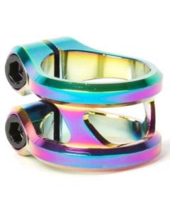 Ethic DTC Sylphe Rainbow Neochrome Double Scooter Clamp HIC Oversized – 34.9mm