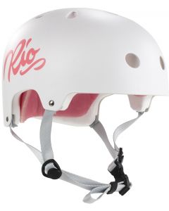Rio Roller Script Skate Helmet - White
