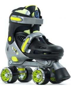 SFR Hurricane III Adjustable Quad Roller Skates - Black / Yellow