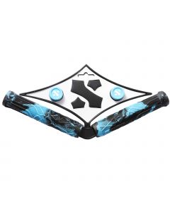 Sacrifice Spy Flangeless Scooter Bar Grips with Bar Ends – Teal Black - 170mm