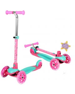 Zycom Zing 3 Wheel Teal / Pink Light Up Wheels Kids Scooter