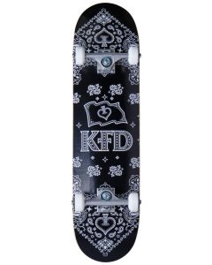 KFD Bandana 8" Complete Skateboard - Black
