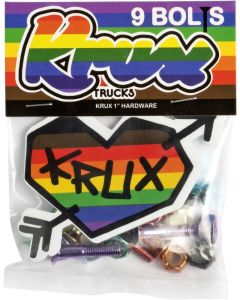 Krux Krome Skateboard Phillips Bolts - Rainbow 1"
