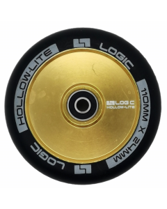 Logic Hollow Lite Gold 110mm Scooter Wheels inc. ABEC 11 Bearings