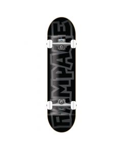 Rampage Block Logo Black / Grey 8" Complete Skateboard
