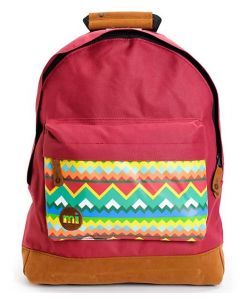 Mi-Pac Backpack Burgundy Aztec Textile