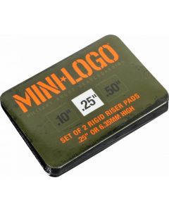 Mini Logo Skateboard Riser Pads (2 pack) - Black 1/4"