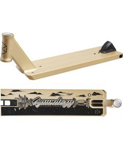 Gold Chrome Integrated Pro Outrage Stunt Scooter Deck Free Brake and Grip Tape 
