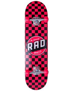 RAD Checkers 7.75" Complete Skateboard - Red