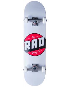 RAD Logo Progressive 8" Complete Skateboard - White