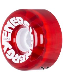 Radar Energy 65mm Quad Skate Wheels - Clear Red