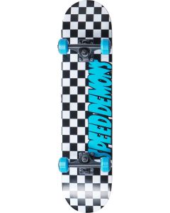 Speed Demons Checkers Black Blue Complete Skateboard - 31" x 7.75"