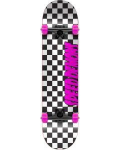 Speed Demons Checkers Black Pink Complete Skateboard - 31" x 7.75"