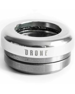 Drone Synergy 2  Integrated Scooter Headset - Polished Chrome Silver
