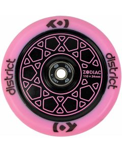 District Zodiac Black Pink Stunt Scooter Wheels - 110mm