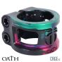 Oath Cage V2 Double Scooter Clamp – Green Pink Black