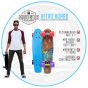 B-STOCK Madd Gear MGP G-Retro Cruiser Skateboard - Oil Slick