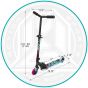 Madd Gear Carve Flight Light up Foldable Scooter - Teal / Pink