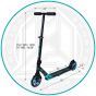 Madd Gear Carve Kruzer 150 Commuter Foldable Scooter - Black / Teal