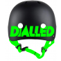 Dialled Protection Skate Helmet - Black / Green