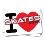 I Love Skates Stickers x5