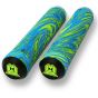 Madd MGP 180mm Swirl Grind Scooter Grips - Lime / Blue