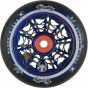 Chubby Black Widow 110mm Scooter Wheel - Black / Blue Chrome inc. ABEC 9 Bearings