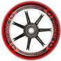 District 110mm x 24mm Cast Alloy Core Scooter Wheel - Black / Red