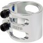 Lucky Dubl Stunt Oversized Scooter Clamp - Chrome Silver Polished