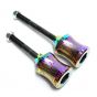 Elite Concave Neochrome Oil Slick Scooter Pegs inc Axles